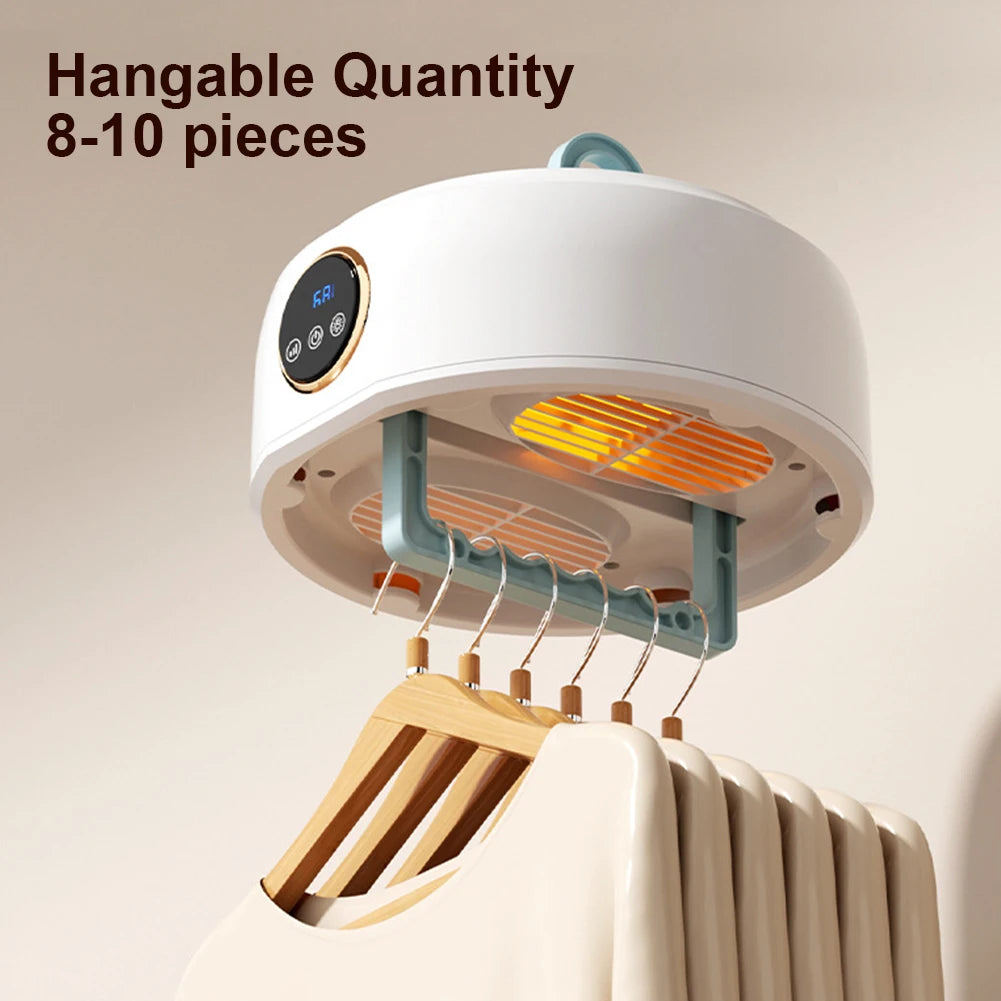 Portable Clothes Dryer with Timer Function - Foldable Hot Air Drying Machine for Home and Office Use